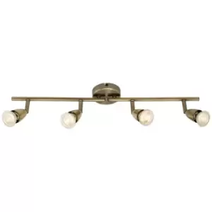 Image of Amalfi - Adjustable 4 Light Spotlight Antique Brass, GU10 - Endon