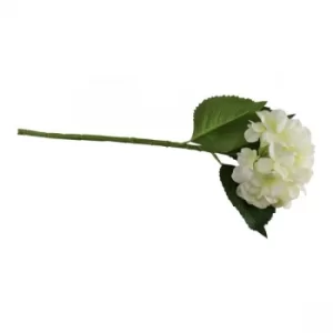 image of Single Hydrangea Spray, Cream Flower, 49cm