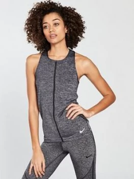 Image of Nike Training Pro HyperCool Shine Tank Top Black Size L Women