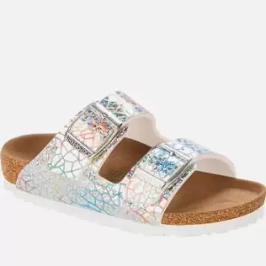 Birkenstock Kids Arizona Kids Sandals - Flashy Hologram Silver - UK 11 Kids