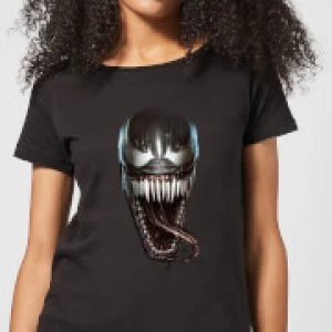 Venom Face Photographic Womens T-Shirt - Black