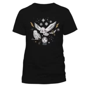 Image of Harry Potter Hedwig Magical Xmas Unisex T-Shirt Ex Large