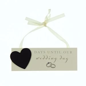 Image of Amore By Juliana Countdown to Wedding Plaque with Chalk
