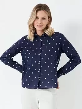 Image of Crew Clothing Valerie Shirt - Navy, Size 10, Women