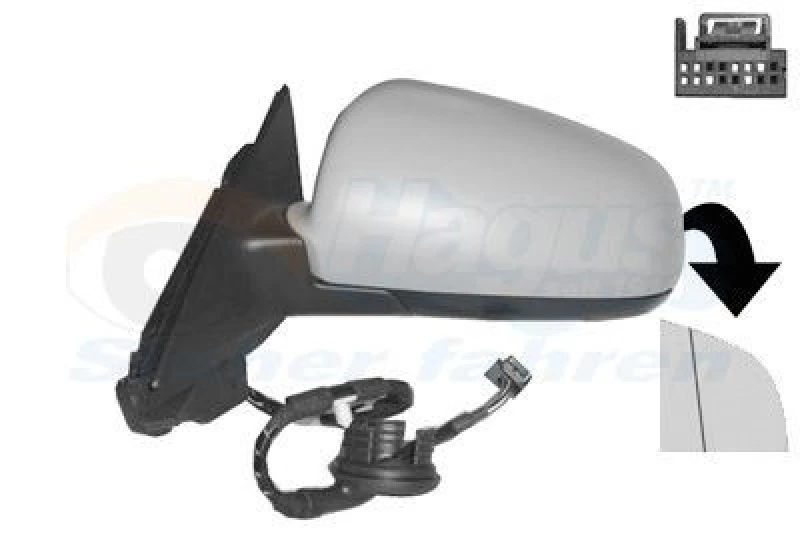 Image of VAN WEZEL Wing mirror VAN WEZEL 0332807