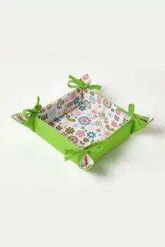 Image of Retro Flower Reversible Bread Basket