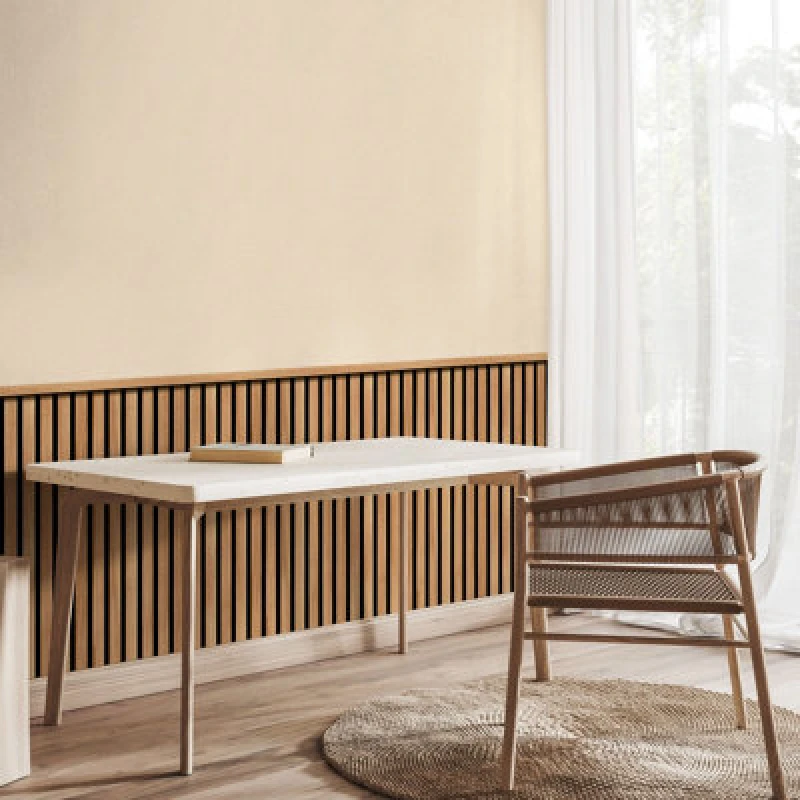 Image of Hoopla Walls Wood Slat Texture- Oak (10M Wallpaper)