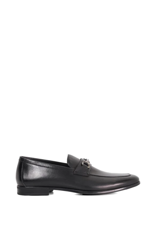 Image of Dune London Dune London Men 'Seymore' Leather Loafers in Black Size: 9 Black 9 Male 5050808731434