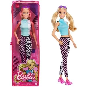 Image of Barbie Fashionistas Blonde Hair with Malibu Dress and Leggings Doll
