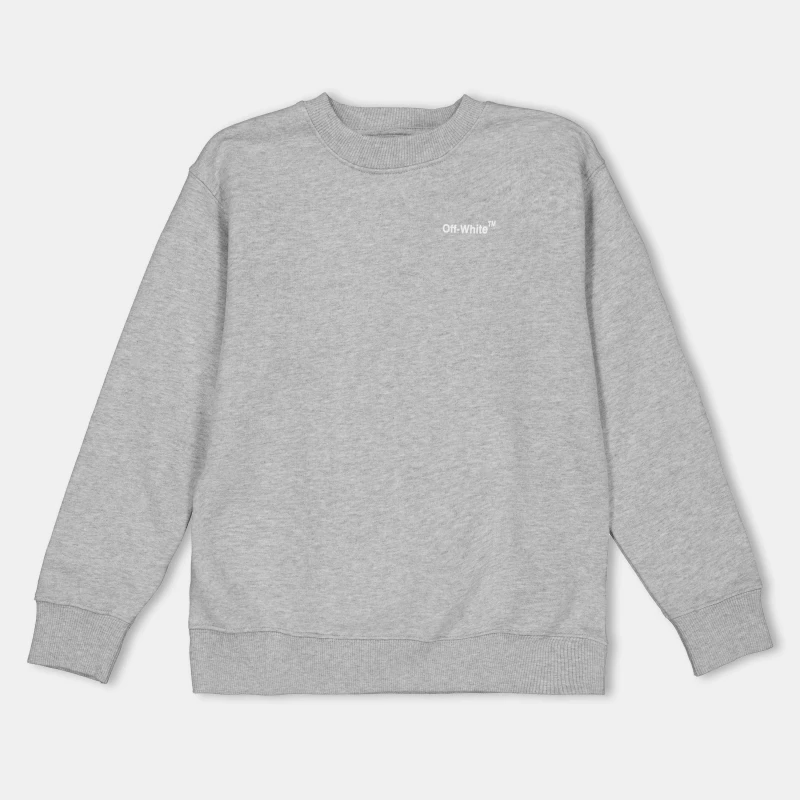Image of Off White Kids Crew Sweatshirt Grey Multi male 8Y
