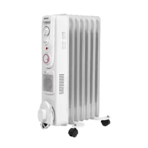 image of Devola 2000W Oil Filled Radiator (7 Fin) White - DVSOR7F20W