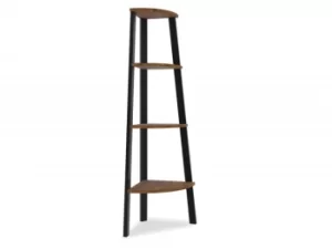Image of LPD Ealing Black and Rustic Pine Corner Unit Flat Packed