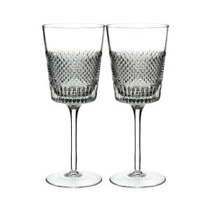 Image of Waterford Diamond Line Wine Set Of 2