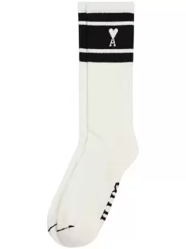 Image of AMI PARIS Socks ADC Striped Socks Black