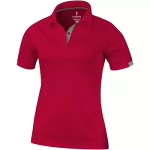 image of Elevate Womens/Ladies Kiso Short Sleeve Polo (S) (Red)