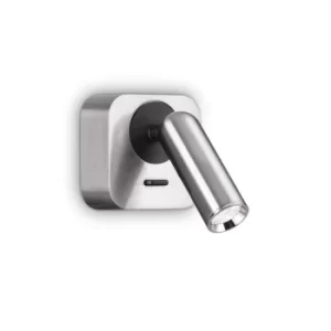 Image of Bean LED Decorative Square Reading Light Nickel, 3000K 3.5W