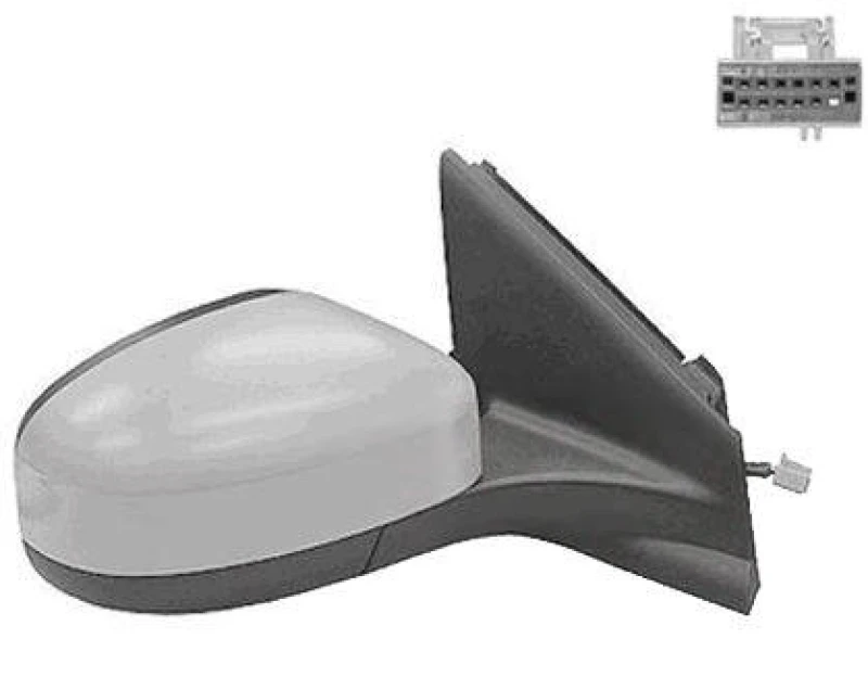 Image of VAN WEZEL 1881828 Wing mirror * HAGUS * Right, with memory, primed Outside Mirror (50)