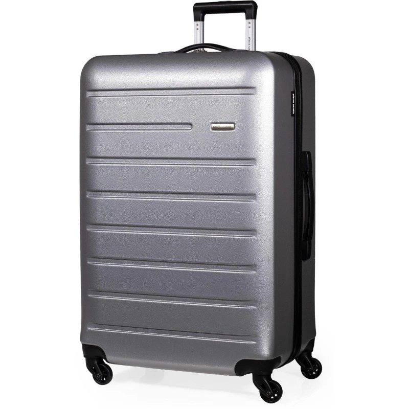 Image of Pierre Cardin Voyager Hard Shell Travel Suitcase Cabin Luggage Dark Grey unisex Large