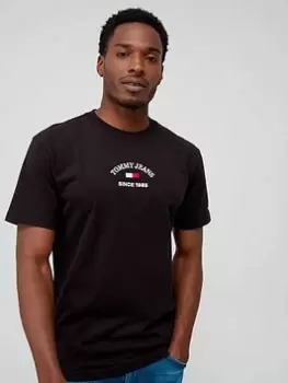 Image of Tommy Jeans Tjm Clsc Timeless Tommy T-shrt, Black Size M Men