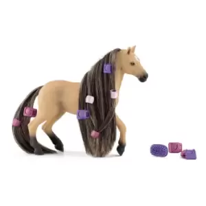 Image of Schleich Horse Club Beauty Horse Andalusian Mare Toy Figure, 4 Years And Above, Tan/Black (42580)