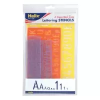 image of Helix H40891 Lettering Stencil Set - 4 Assorted Sizes