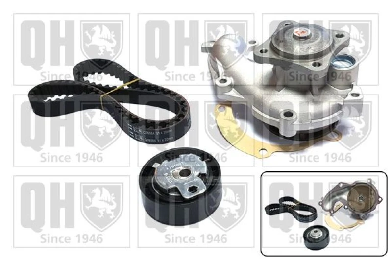 Image of QUINTON HAZELL Water pump and timing belt kit QUINTON HAZELL QBPK6190