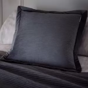 Image of Content By Terence Conran Linear Velvet Cushion Charcoal