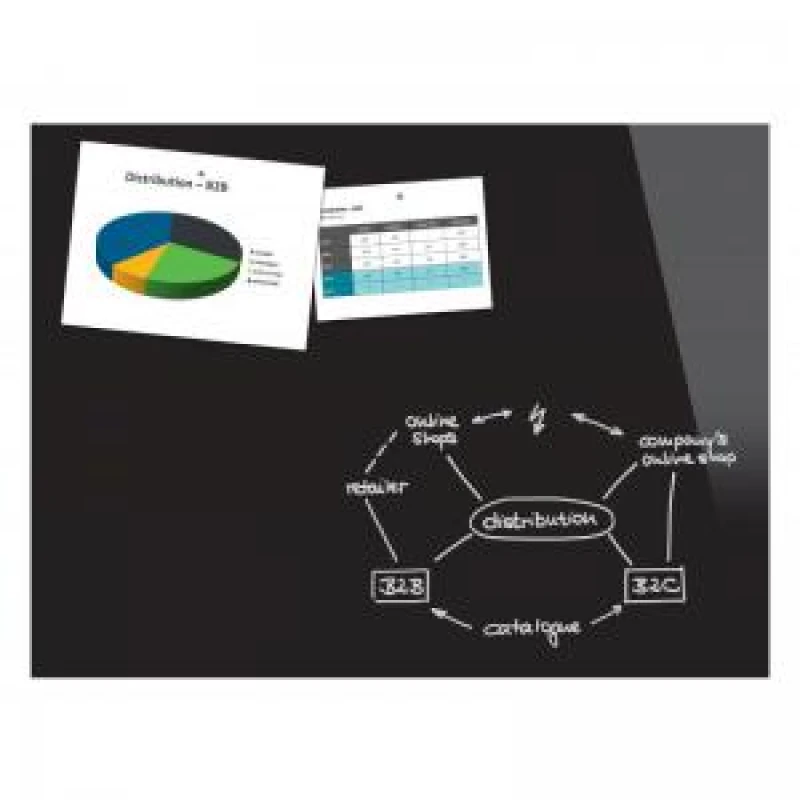 Image of Magnetic Glass Board 1200x900x9mm - Super White