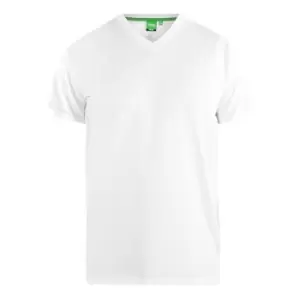 image of Duke Mens Signature-1 V-Neck T-Shirt (L) (White)