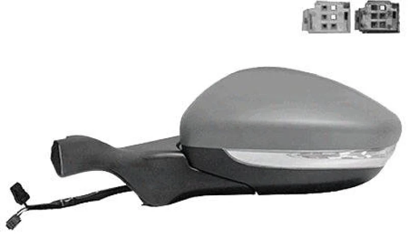 Image of VAN WEZEL 4034817 Wing mirror * HAGUS * Left, Heatable, primed Outside Mirror (50)