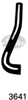 Image of Curved Radiator Hose 230mm X 16 Gates 3641