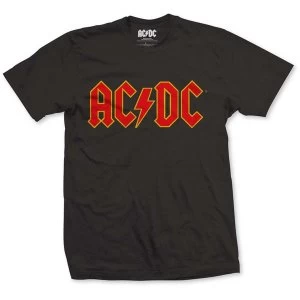 Image of AC/DC - Logo Unisex Large T-Shirt - Black