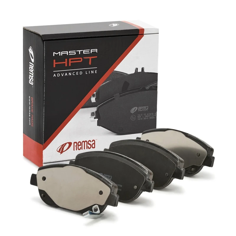 Image of REMSA 1448.02 Brake pad set Front Axle, with acoustic wear warning, with accessories, with adhesive film Brake Pad Set,disc brake (402)