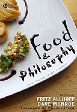 Image of food and philosophy eat think and be merry