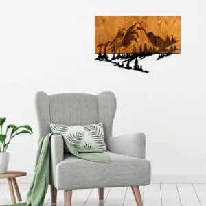 Image of Dag 2 Walnut Black Decorative Wooden Wall Accessory