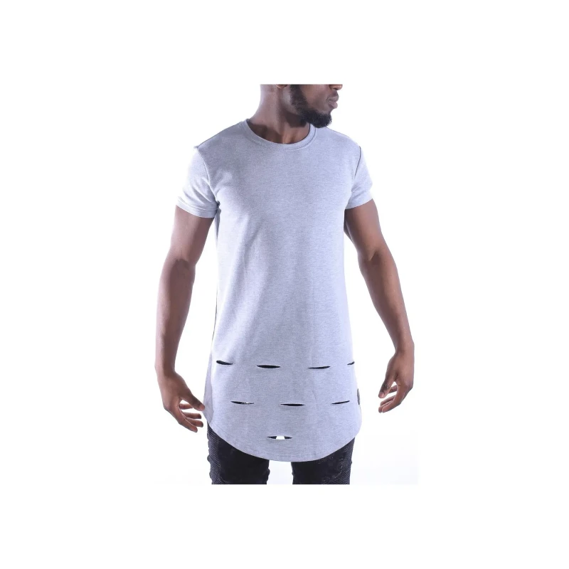 Image of Project X Paris Oversized ripped T-Shirt Project X Paris Gris Male S