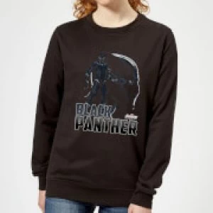 image of Avengers Black Panther Womens Sweatshirt - Black