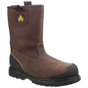 Image of FS223 Goodyear Welted Waterproof Pull On Industrial Safety Boots Brown Size 11