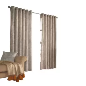 Image of Furn Irwin Woodland Design Ringtop Eyelet Curtains (Pair) (168x137cm) (Stone)