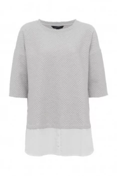 Image of French Connection Dixie Textured Top Grey
