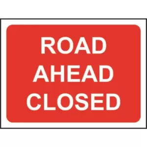 Image of 1050 X 750MM Temporary Sign - Road Ahead Closed