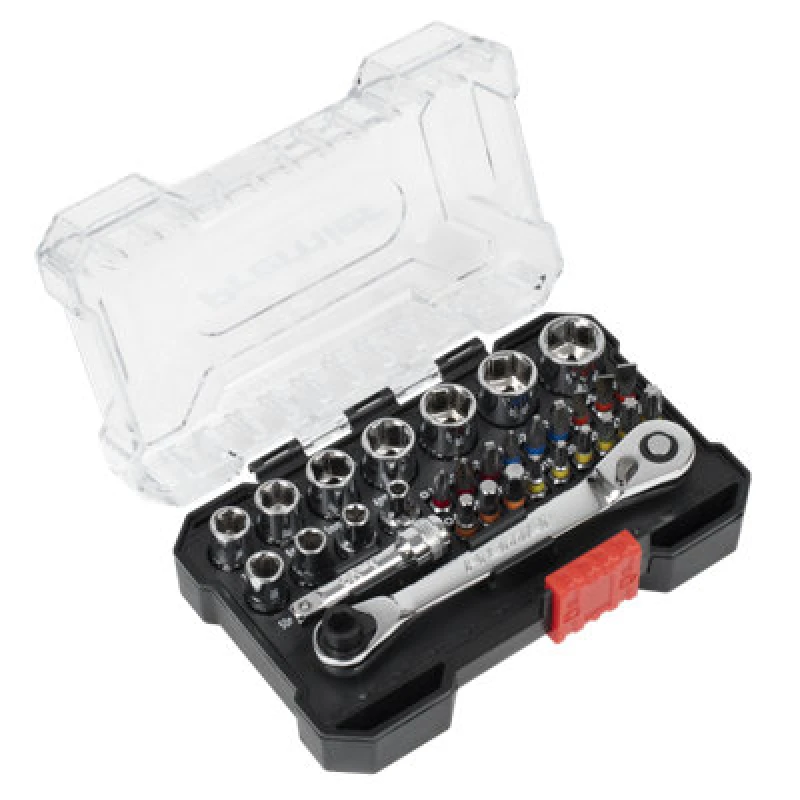 Image of Sealey 31 Piece 1/4" Drive Socket and Bit Set AK2111 Drive: 1/4"