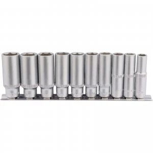 Image of Draper 10 Piece 3/8" Drive Deep Hex Socket Set Metric 3/8"