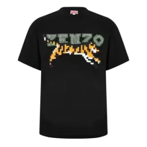 image of KENZO Pixel Tiger T-Shirt - Black