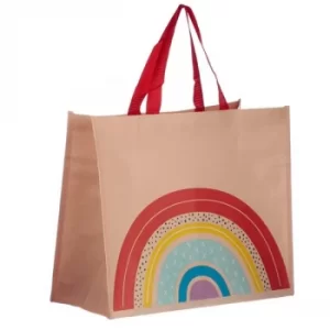 image of Somewhere Rainbow Recycled Plastic Bottles RPET Reusable Shopping Bag