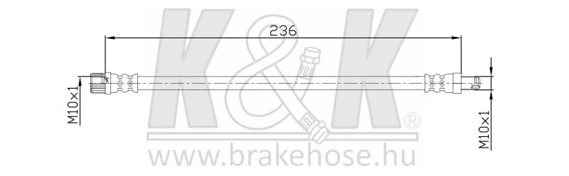 Image of K&K FT3259 Brake Hose Brake Hose (83)