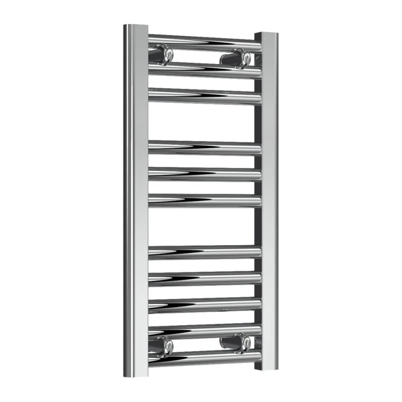 Image of Bathroom Kingdom Diva Chrome Straight Heated Towel Rail 600x300 in Silver Silver Unisex
