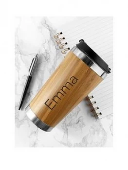 image of Personalised Bamboo Travel Mug