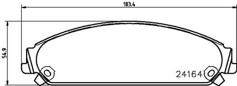 Image of HELLA Brake pad set HELLA 8DB 355 011-891