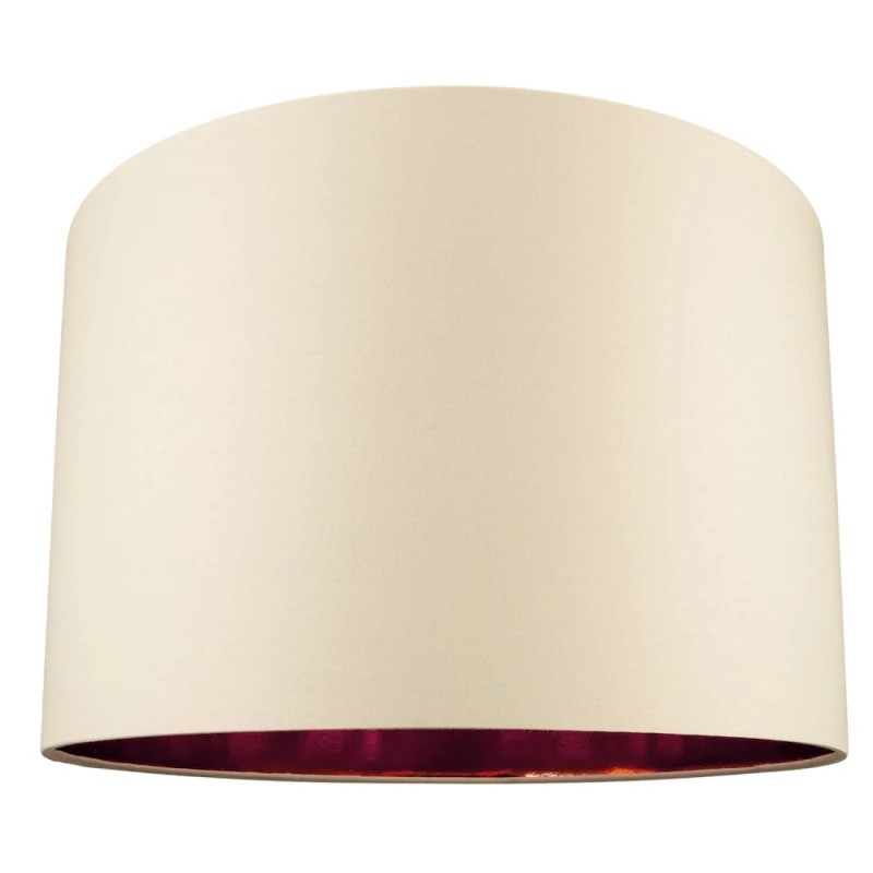 Image of Happy Homewares Contemporary Cotton Lamp/Light Shade with Shiny Paper Inner in Cream Size: 14" Cream Unisex 14"